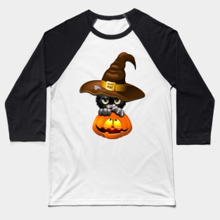 Witch Cat Baseball T-Shirt